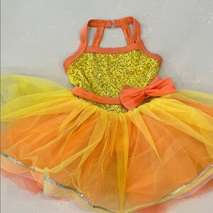 Orange and Yellow Kids Costume Dress
